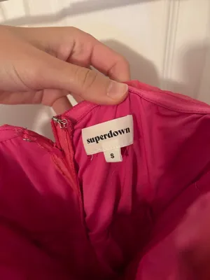 Revolve Superdown Sonya Bustier Mesh Strapless Dress in Pink thumbnail 3