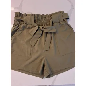 Freeprance Olive Green Paper Bag Deep Front Pocket Short Size L thumbnail 1