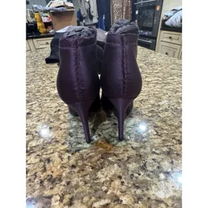 Pedro Garcia Lace Up Purple Satin Heel Bootie Practical Magic Witchy Sexy thumbnail 5