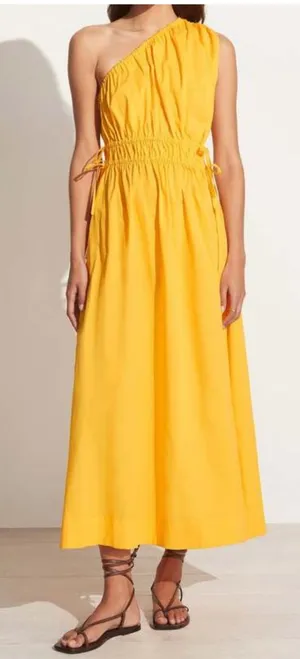 Faithfull The Brand‎ La Ora Midi Dress - Citrus size 4 thumbnail 1