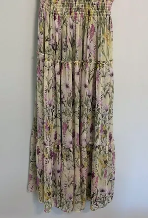 Taylor Floral Halter Neck Chiffon Dress- Size 6 thumbnail 10