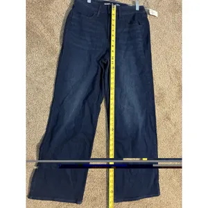 dark wash high-waisted Wow wide-leg jeans Short Size 6 Old Navy thumbnail 6