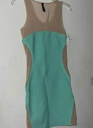 Babe Society Nude Mesh cutout Bodycon Dress Small thumbnail 1