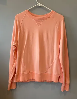 Women's Crewneck Sweatshirt - Peach Pink small thumbnail 1