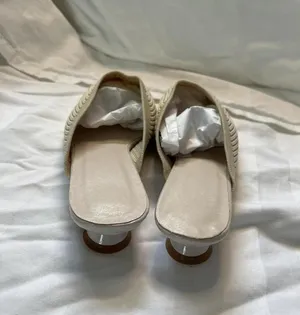 Kitten Heel Sand Summer Mule Slide Size 7 thumbnail 6