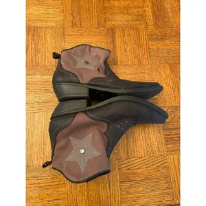American Rag canvas and vegan suede STAR cowboy western bootie 7 thumbnail 8