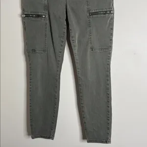 Pistola Hannah Cargo Khaki/Green Denim Zip Pocket Skinny Jeans Pants size 29 thumbnail 5