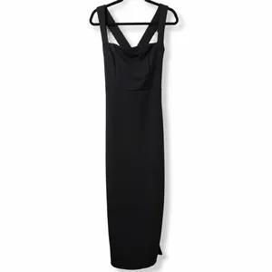 NEW Lulus Glamorous Dedication Black Sleeveless Crisscross Column Maxi Dress thumbnail 5