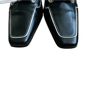 Coach black mules with white trim and a white bow Y2K thumbnail 6