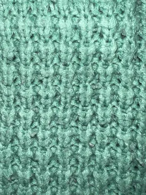 Green waffle knit cardigan. thumbnail 5