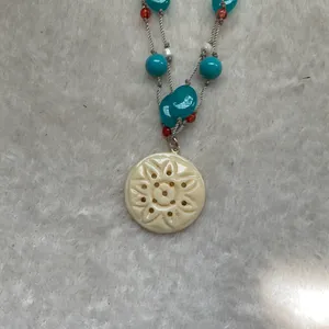 Faux Turquoise Necklace Blue thumbnail 3