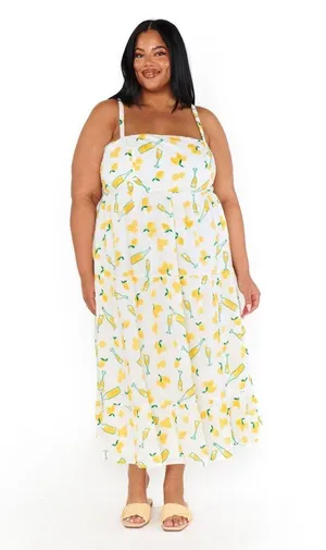 SHOW ME YOUR MUMU Summer Fling Midi Dress In Limoncello Embroidery thumbnail 5