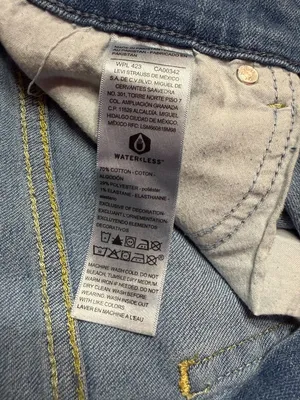 Levi's Signature High Rise Skinny Jeans Distressed Womens 10 Long Blue thumbnail 7