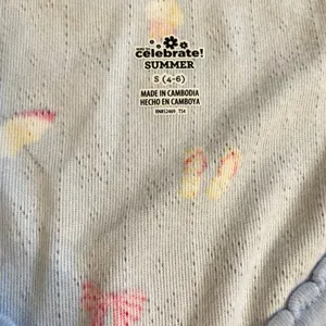 Way to Celebrate Women Blue Pointelle Pajama Set Summer Beach Print Small 4-6 thumbnail 5