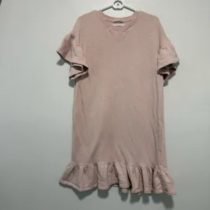 Ulla Johnson Tillie Pink Sweatshirt Ruffle‎ Trim Dress Size Large thumbnail 2