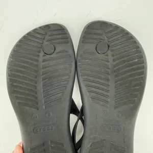 Crocs Sexi Flip Sandal Slip On Black Women 6 Slingback Thong Casual Barefoot thumbnail 8