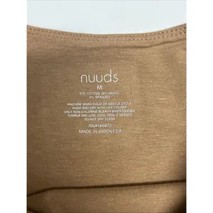 Nuuds Crewneck Sleeveless Heather Mocha/coffee Thong Bodysuit Snaps Medium NWOT thumbnail 10