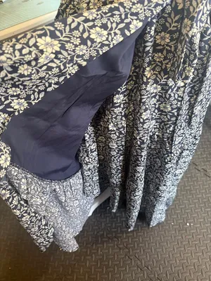 MELLODAY Navy & White Floral Tie-Waist Midi Dress thumbnail 5