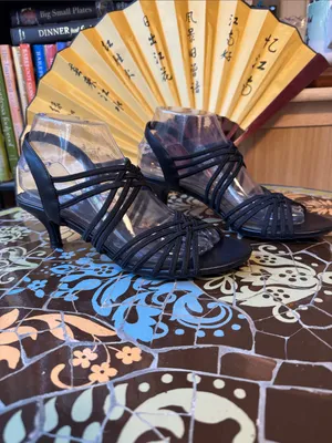 IMPO Stretch Elastic Strappy kitten Heels Sz: 8.5 thumbnail 2