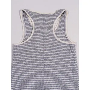 Y2K Abercrombie & Fitch Ribbed Henley Tank Top Size XS Gray Striped Preppy 90s thumbnail 5