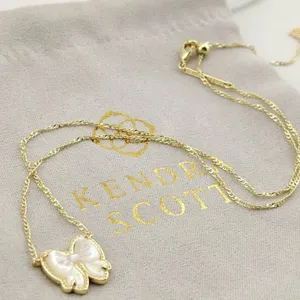 Kendra Scott white Haley Bow Gold Short Pendant Necklace thumbnail 4