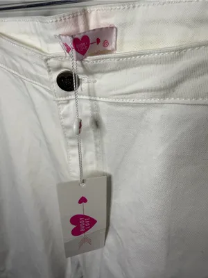 NWT Buddy Love White Flare Jeans 27 Bell Bottom Raw Hem thumbnail 2