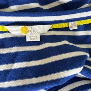 Boden Imogen Jersey Striped Dress Sz 2r‎ Navy Nautical Lagenlook Seersucker thumbnail 4