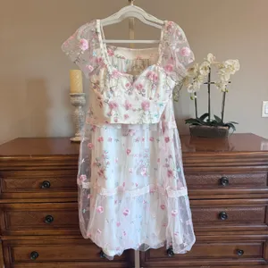 Altar’d State Ambrose Floral Embroidered Top & Skirt Set NWT Small thumbnail 2