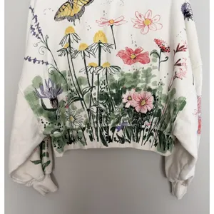 Free People Gaia Sweatshirt Floral Combo Women's Size XS thumbnail 6