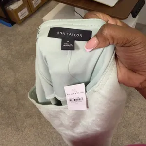 NEW Ann Taylor Women Skirt 14 Green Faux Suede A-Line‎ Midi Western Boho Office thumbnail 8