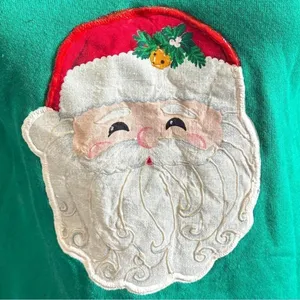 Vintage Pannill by Hanes Christmas‎ Santa Sweatshirt Small whimsical unique thumbnail 4