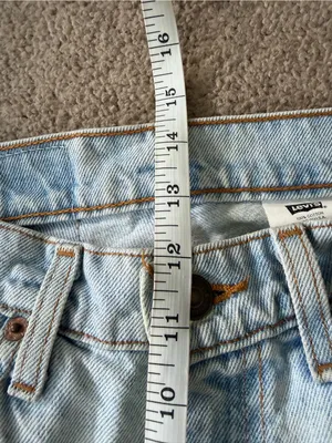 Vtg 90s Levi’s 521 jeans light wash tapered leg high rise thumbnail 8
