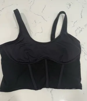 ALO Yoga Black Longline Support Bralette thumbnail 1