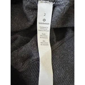 Lululemon Start‎ Anew Skirt Heathered Grey Cotton Elastane Ribbed Sides Size 2 thumbnail 4