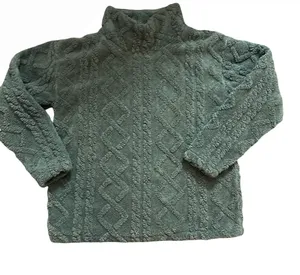 Eddie Bauer Plush Cable Mock-Turtleneck Sweater - Sage thumbnail 1