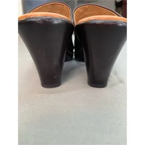 Womens Sofft Balance‎ Brown Leather Slip-On Clogs with Tan Interior thumbnail 5