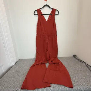 Athleta Savannah Jumpsuit Romper 4 Wide Leg Casual Current Red thumbnail 5