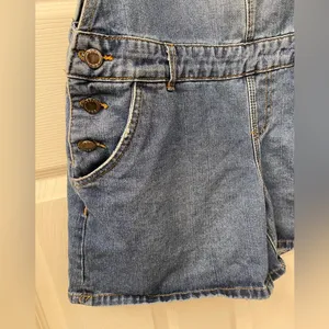 Boom Boom Jeans Women’s Blue Denim Overalls size large thumbnail 5