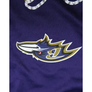 Fanatics Baltimore Ravens Womens Purple Lace Up Rhinestone Jersey Shirt Small thumbnail 4