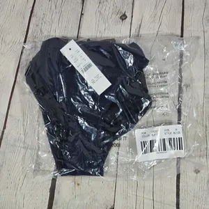 J. Crew Curved-waist cheeky‎ bikini bottom in Navy M NWT thumbnail 9