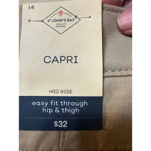 St. John’s Bay Capris- Khaki/ Mid Rise/Sz 14 NWT thumbnail 10