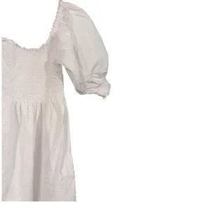 Hill House Home Athena Nap Dress White Swiss Dot Smocked Puff Sleeve‎ Mini Small thumbnail 5