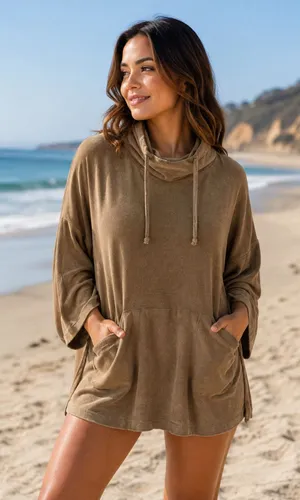 Free People Beach Cover-Up Hoodie thumbnail 1