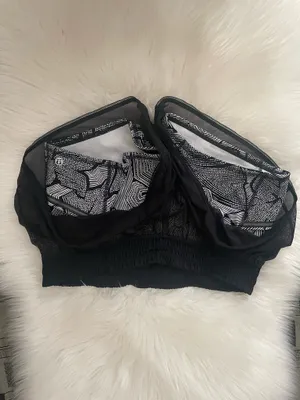 lululemon athletica Lululemon City Sky Run By Short Sz 10 In Black / Dottie Tribe White Black thumbnail 5