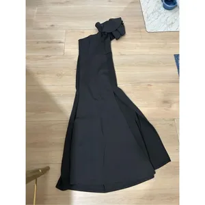 NEW Black Off Shoulder High Split Long Formal Party Dress Evening Gown SMALL thumbnail 3