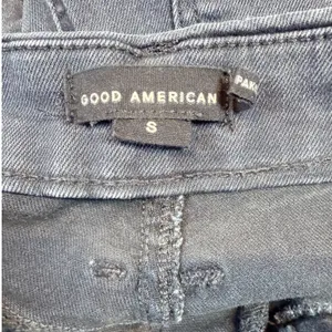 Good American Pull On Flare Jeans Washed Black Size Small‎ thumbnail 4
