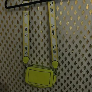 Neon yellow fluorescent green Cross body bag purse Fanny pack caution student dr thumbnail 8