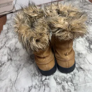 Sorel Northern Lite Tall Snow Boots Waterproof Suede Faux Fur Brown tan 9 thumbnail 4
