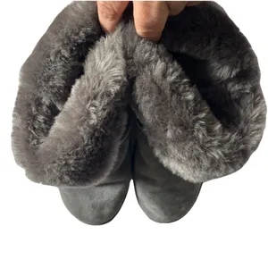 UGG Australia Bailey Button Grey Sheepskin Winter Boots 5803 Women's Size 8 thumbnail 10