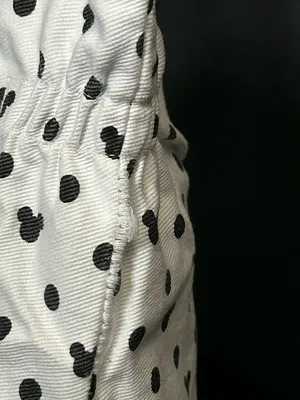 Walt Disney World Disneyland Resort Mickey Mouse Polka Dot White Black Tote Bag thumbnail 7